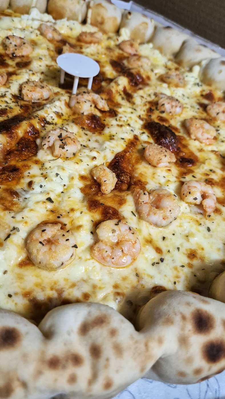 Massa gratinada com camarão